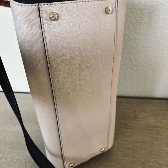 Kate Spade Black Pastel Color Block Leather Tote Shoulder Bag Purse - Picture 5 of 14